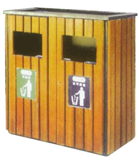 M13钢木分类垃圾桶