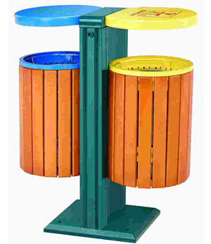 M12钢木分类垃圾桶